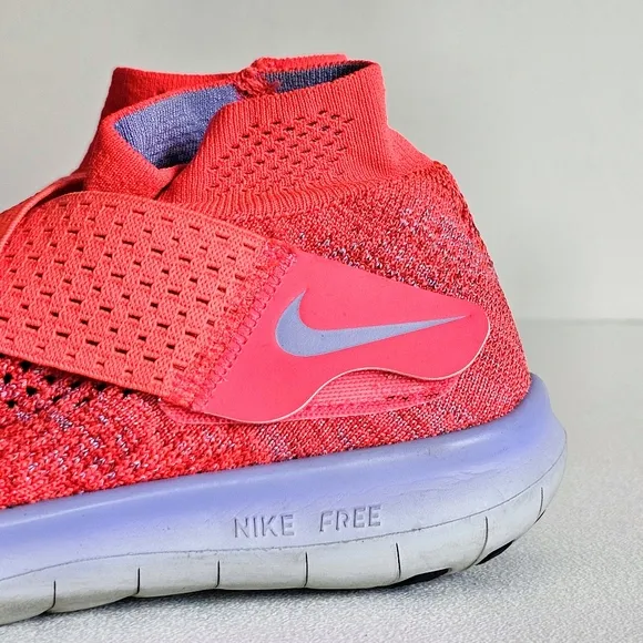 Nike Womens Free RN Motion Flyknit 880846-601 Solar Red Sneakers Size 7