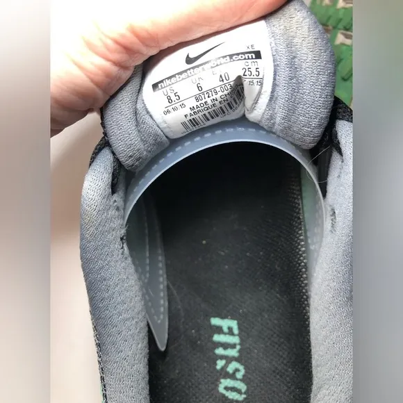 Nike Women's Gray and Teal Running Shoes