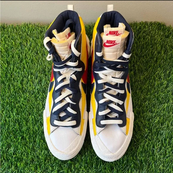 Nike x Sacai Blazer Mid Snow Beach Maize Navy Red