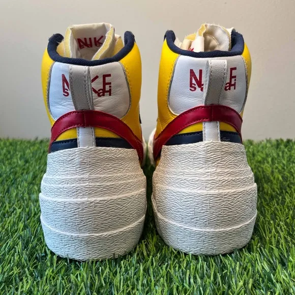 Nike x Sacai Blazer Mid Snow Beach Maize Navy Red