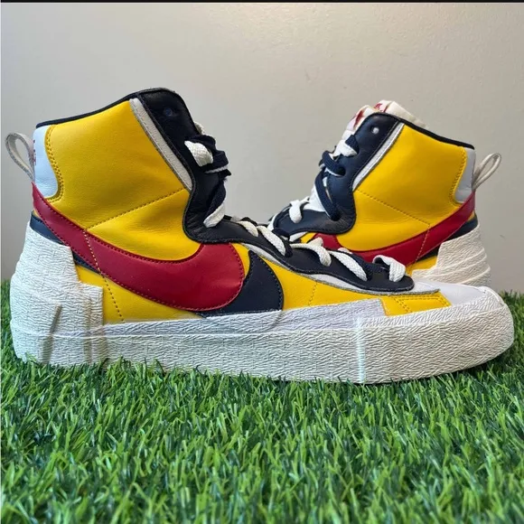Nike x Sacai Blazer Mid Snow Beach Maize Navy Red