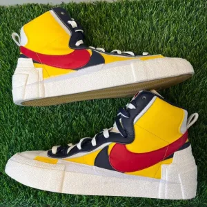 Nike x Sacai Blazer Mid Snow Beach Maize Navy Red