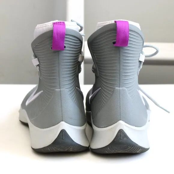 Nike Youth Gray Purple Binzie Waterproof Rain Boots Sneakers BQ5380-00 Size 4 Y