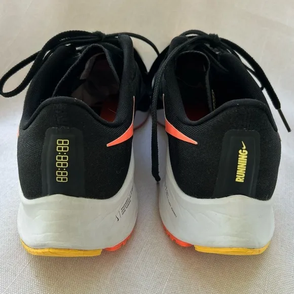 Nike Zoom Pegasus 37 Size 10 Black Mango Running Shoes Sneakers Athletic…