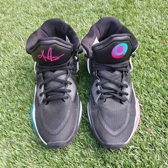 Nike Kyrie 8 Infinity South Beach Basketball Shoes Black Pink Size 9.5 Mens Pre-