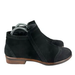 Noat Nefasi Bootie Boots Black Velvet Nubuck Women Size 39/US 8-8.5