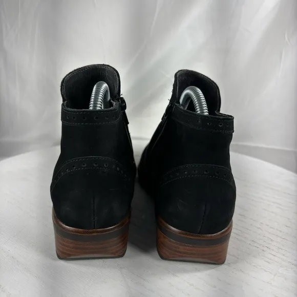 Noat Nefasi Bootie Boots Black Velvet Nubuck Women Size 39/US 8-8.5