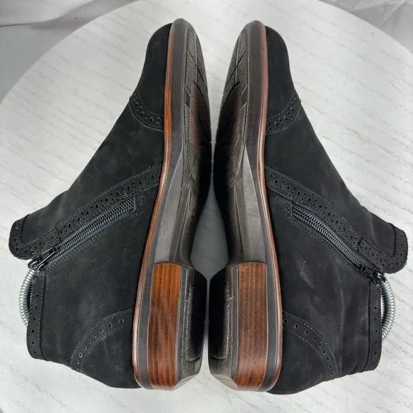 Noat Nefasi Bootie Boots Black Velvet Nubuck Women Size 39/US 8-8.5