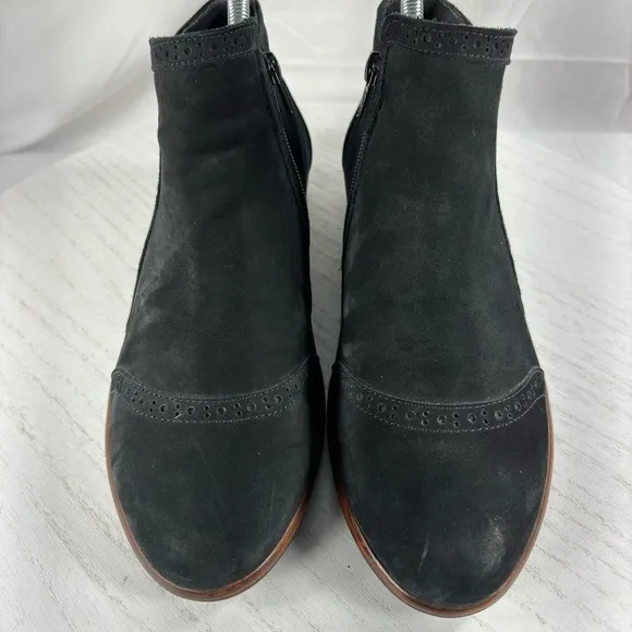 Noat Nefasi Bootie Boots Black Velvet Nubuck Women Size 39/US 8-8.5