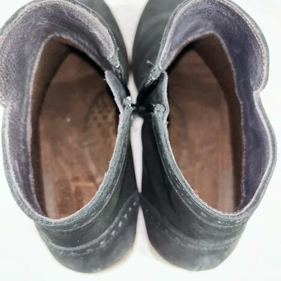 Noat Nefasi Bootie Boots Black Velvet Nubuck Women Size 39/US 8-8.5