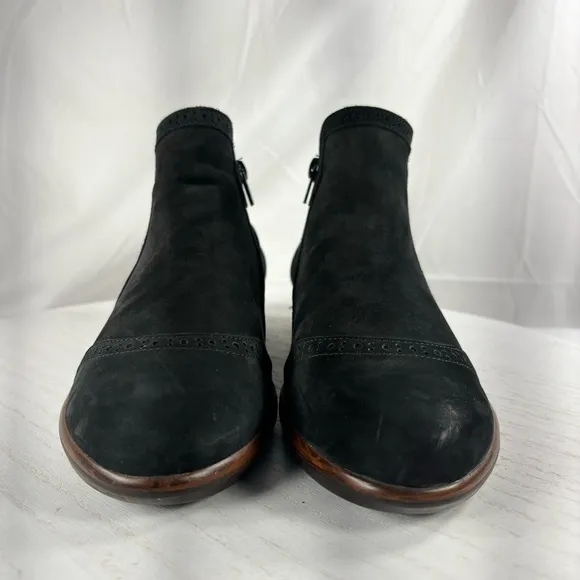 Noat Nefasi Bootie Boots Black Velvet Nubuck Women Size 39/US 8-8.5