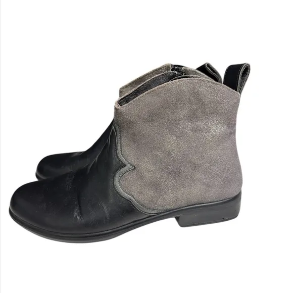 Noat Sirocco Women’s Black Leather Boots Size 9 Eu 40