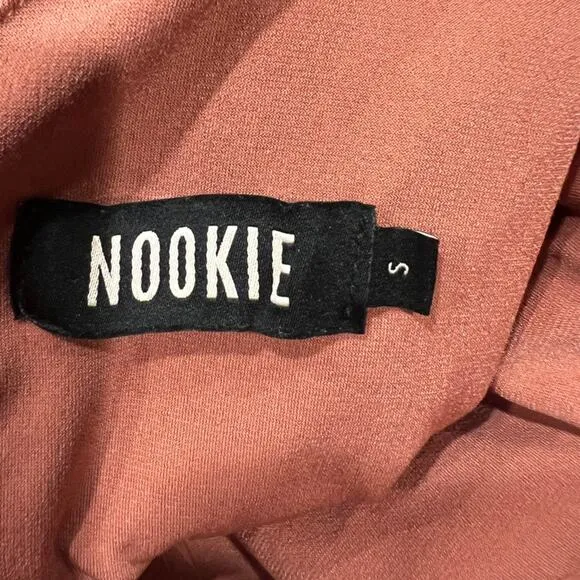 NOOKIE Rebel Mini Dress Brown Faux Leather Size S NWOT