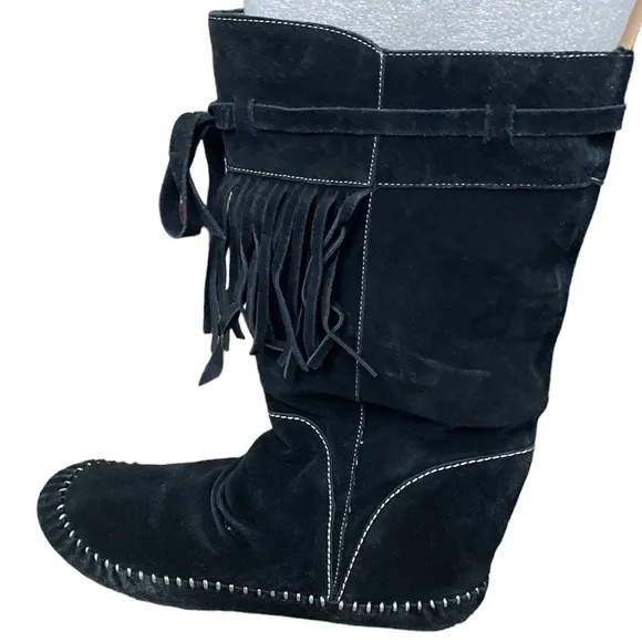 Nordstrom’s Dolce Vita Mocassin Styled Slipper Lightweight Fringe Boots (size 9)
