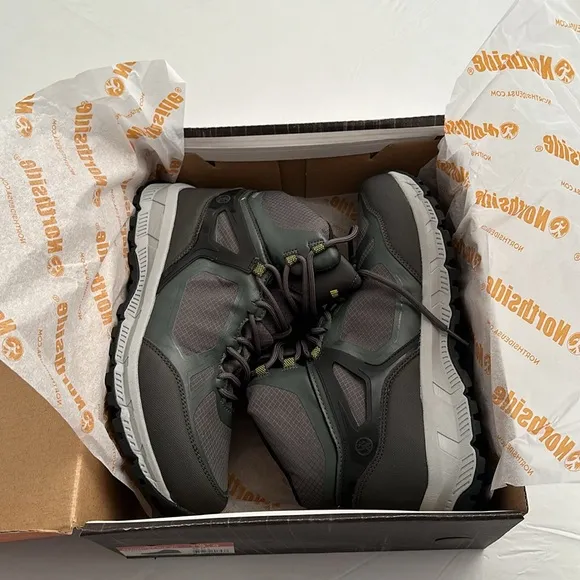 Northside Beaumont Mid dark olive gray waterproof lace up boots