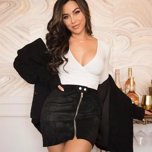 n:PHILANTHROPY Faux Suede Gibson Mini Skirt