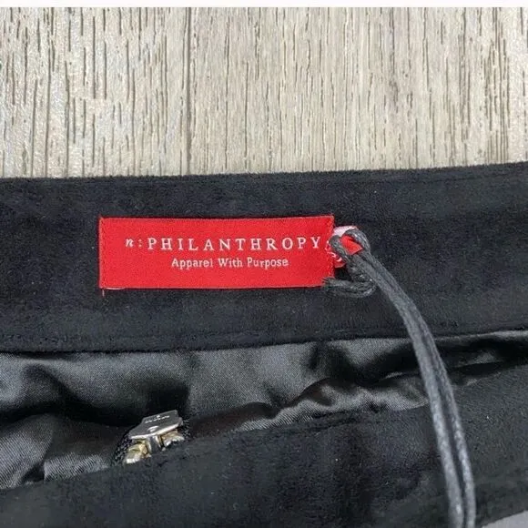 n:PHILANTHROPY Faux Suede Gibson Mini Skirt