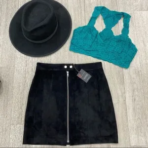 n:PHILANTHROPY Faux Suede Gibson Mini Skirt