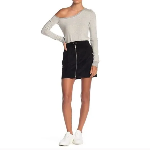 n:PHILANTHROPY Faux Suede Gibson Mini Skirt