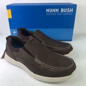 Nunn Bush Conway Brown Slip On Loafer Shoes Size 10W