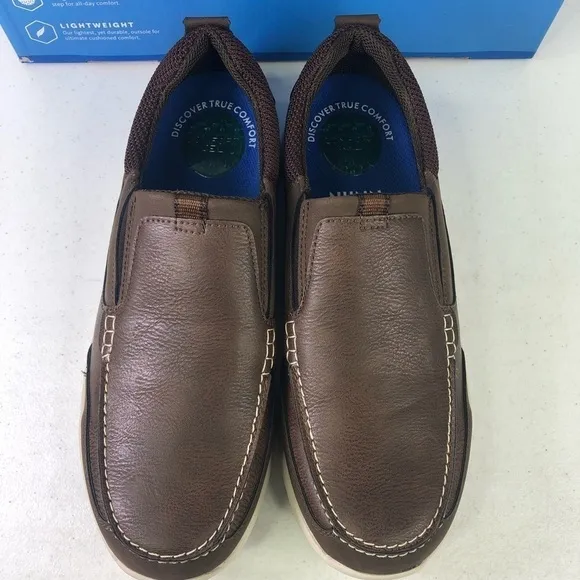 Nunn Bush Conway Brown Slip On Loafer Shoes Size 10W