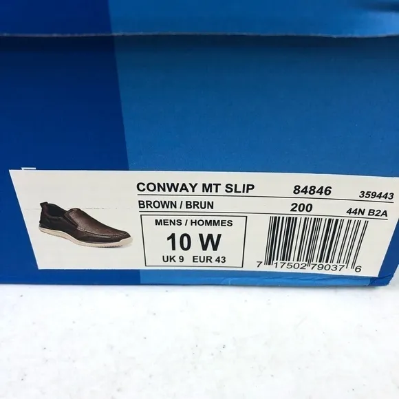 Nunn Bush Conway Brown Slip On Loafer Shoes Size 10W