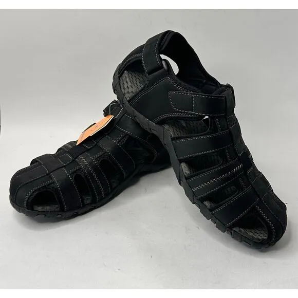 Nunn Bush Men's Rio Bravo Fisherman Sandals Black Size 11 W  NWT