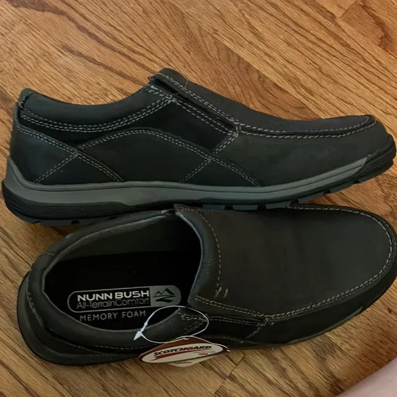 Nunn Bush NWT Men’s All Terrain Comfort slip on Leather shoes NEW