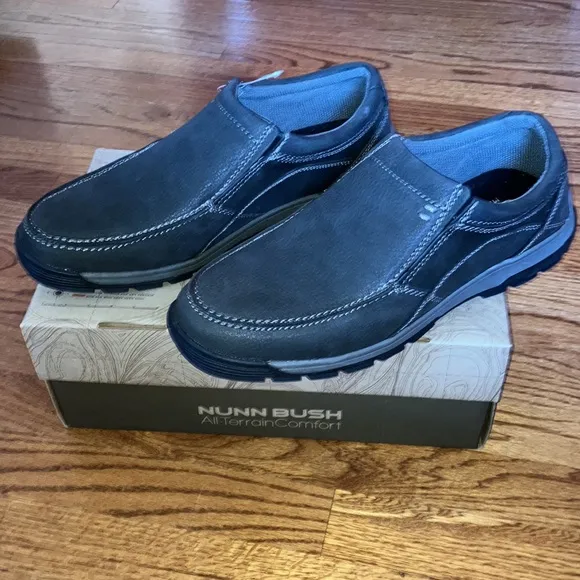 Nunn Bush NWT Men’s All Terrain Comfort slip on Leather shoes NEW