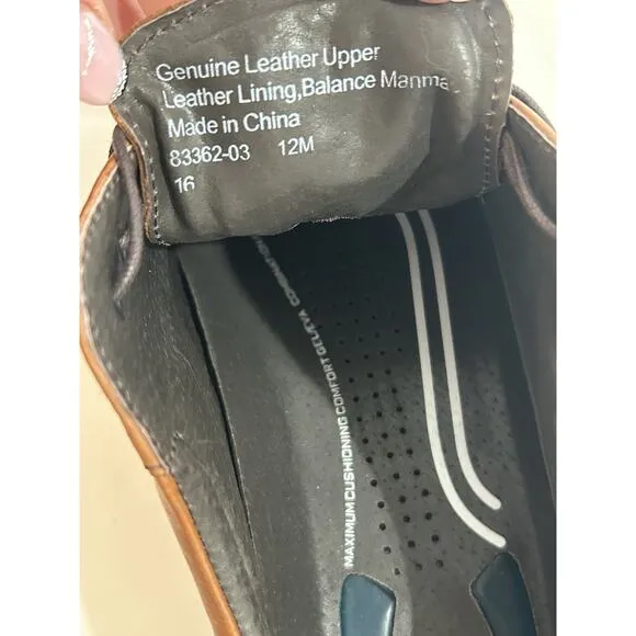 Nunn Bush Size 12 M Comfort Gel Memory Foam Men’s Brown Leather Shoes