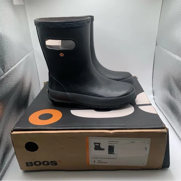 NWB Bogs Footwear Boys Skipper Solid Rain Boots Waterproof  size 13 kids 1491