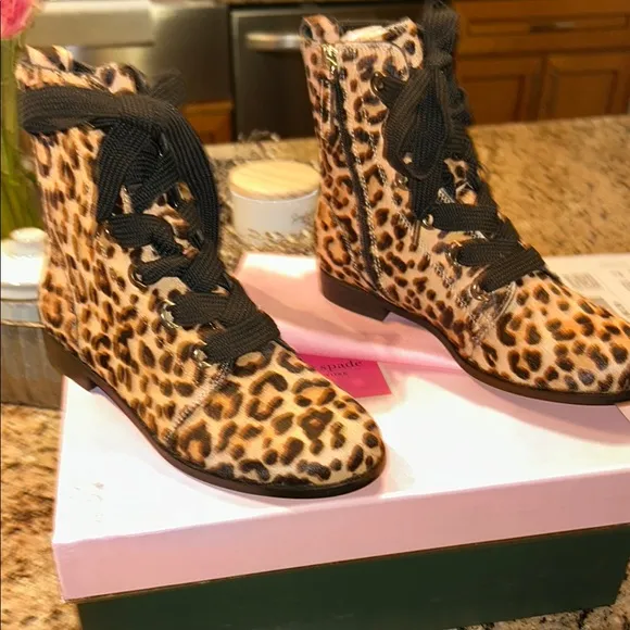 ⭐️NWB Kate Spade Romia Leopard Calf Hair Boots⭐️