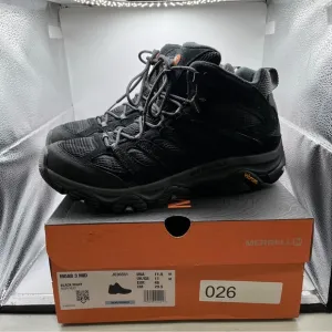 NWB Merrell Men's Moab 3 Mid size 11.5 black boots hiking vibram 2273