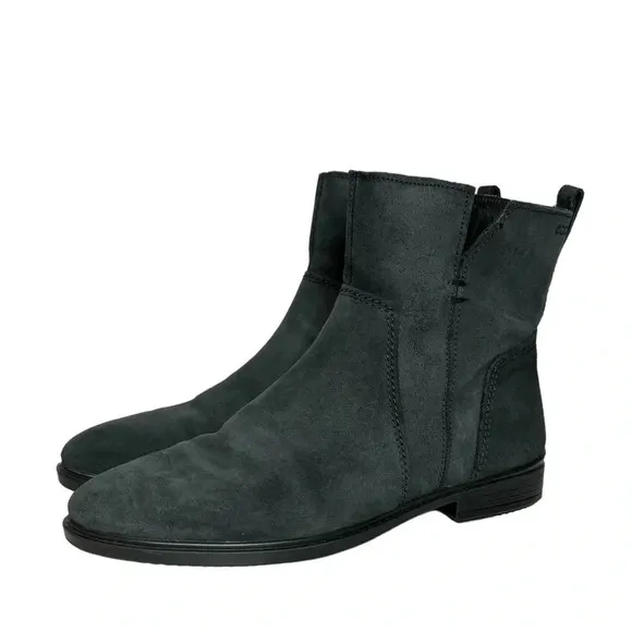 NWOB ECCO | Touch 15 Suede Leather Ankle Boots Lateral Zippers