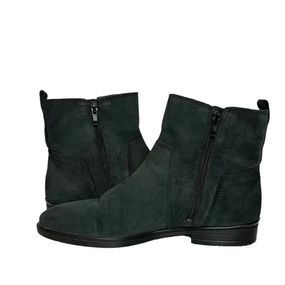 NWOB ECCO | Touch 15 Suede Leather Ankle Boots Lateral Zippers