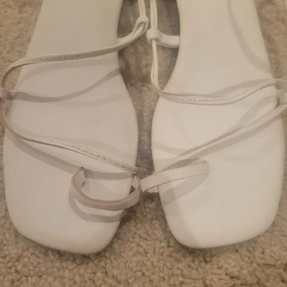 NWOB Jeffrey Campbell Sandal Womens AGATE-2 white strappy size 7 EU 38 Handmade