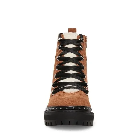 NWOB RAINIER CHESTNUT SUEDE REBOOTED leather hiking boots suede lace up Sz 6.5