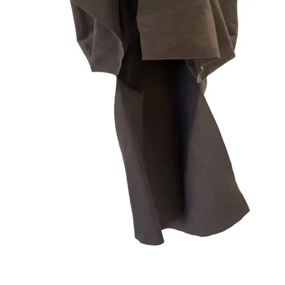 NWOT ARITZIA WILFRED FREE Dress 2 Faux-Suede Charcoal-Grey Slit-Sides Stretchy
