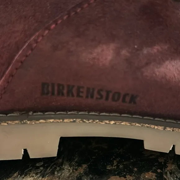 NWOT Birkenstock Jackson burgundy suede hiking boots, retro. Women’s size 37.