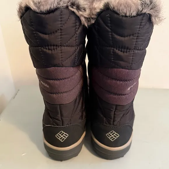 NWOT Columbia Sportswear Women's Heavenly Omni-Heat Lace Up Black Winter Boots 8