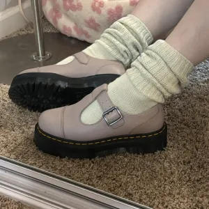 NWOT Dr. Martens Bethan T-Bar Platform in Vintage Taupe Pisa