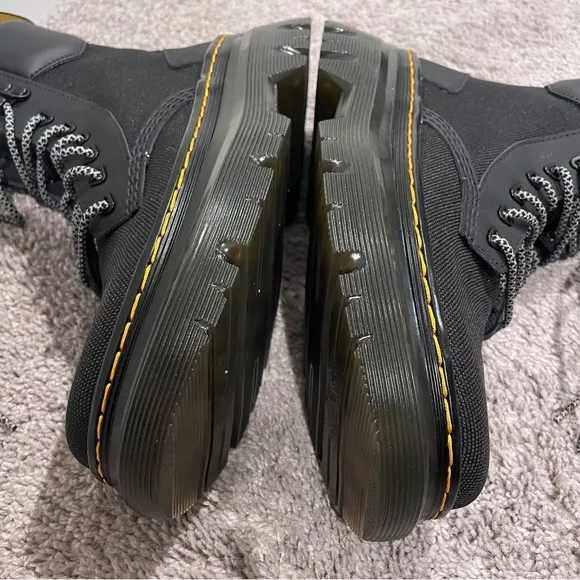 NWOT Dr. Martens Tarik Utility Boots, Size M7 W8, Black Ajax Extra Tough 50/50