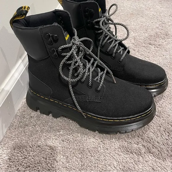 NWOT Dr. Martens Tarik Utility Boots, Size M7 W8, Black Ajax Extra Tough 50/50