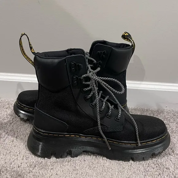 NWOT Dr. Martens Tarik Utility Boots, Size M7 W8, Black Ajax Extra Tough 50/50