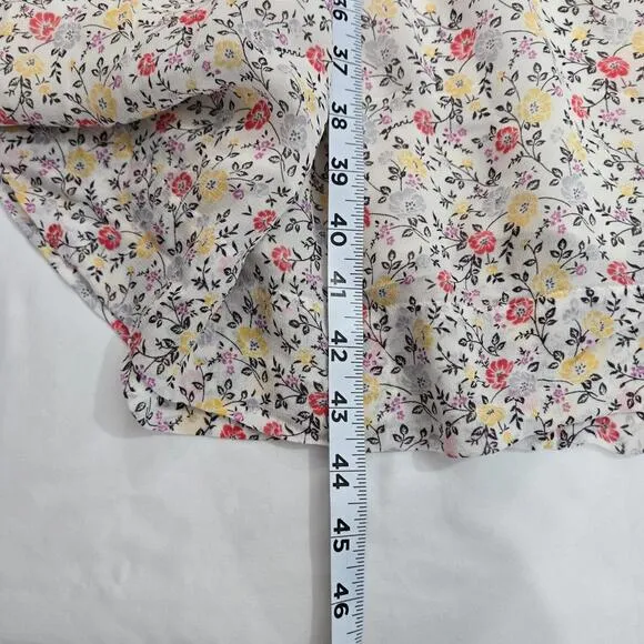 NWOT GANNI Georgette Chic Floral Print Long Sleeve Midi Dress Size 36 US 4