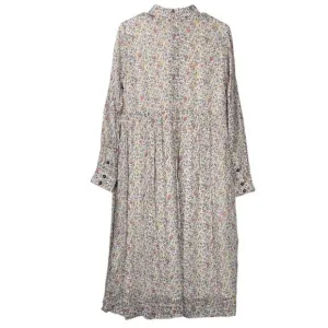 NWOT GANNI Georgette Chic Floral Print Long Sleeve Midi Dress Size 36 US 4