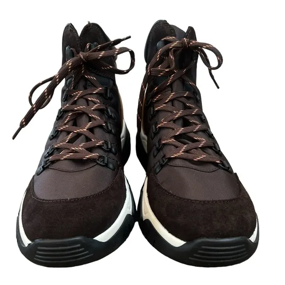 NWOT Hugo Boss Men's Chester Boots Dark Brown Hiking Lace-Up Shoes - EU45/US12