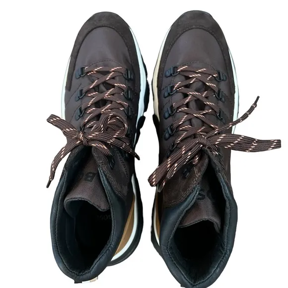 NWOT Hugo Boss Men's Chester Boots Dark Brown Hiking Lace-Up Shoes - EU45/US12