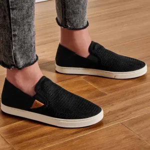 NWOT Olukai Pehuea Women’s Breathable Slip On Sneakers Black