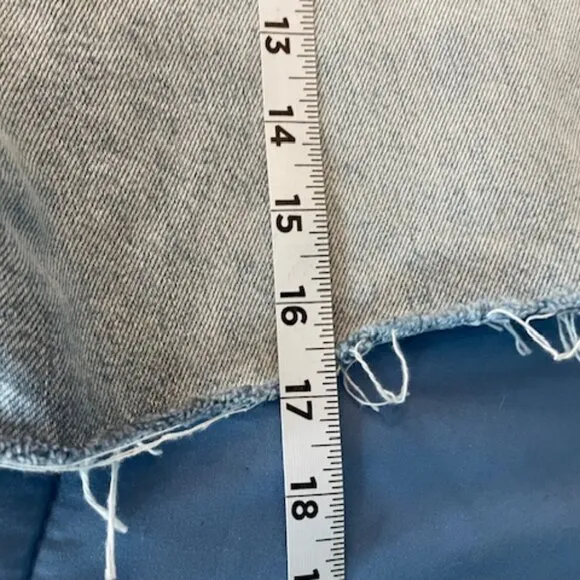 NWOT R13 Rose Baggy Shorts Stevie Light Blue Jeans Size 30 Frayed Distressed